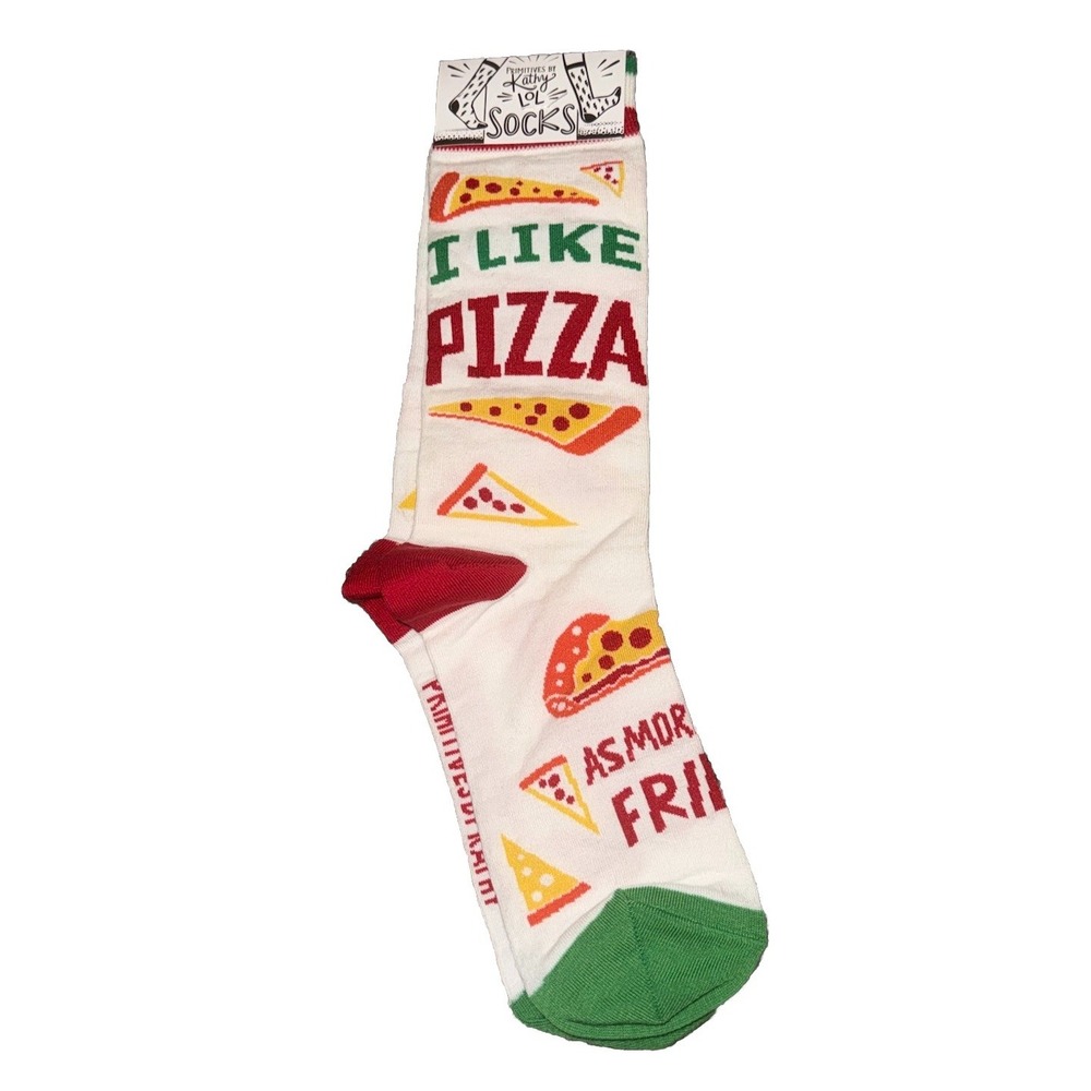 Pizza Fun Socks -I Love Pizza- Primitives by Kathy‎ LOL Socks NEW